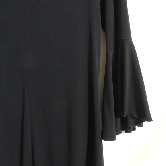 LORI MICHAELS COLLECTION | size 6 | Dark Blue Long Bell Sleeve Dress - Picture 15 of 16